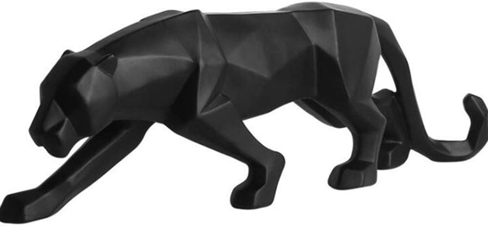 Nordic Modern Polyresin Cheetah Figurine Home Decor, Originality Home Decoration Furnishing Animal Ornament Resin, Resin Statues Home Decor Ornament Figures, Black