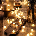 Globe String Lights 33ft 80 LED USB Powered, Warm White Fairy Lights for Birthday Party, Wedding, Christmas, Home Decoration, Indoor/Outdoor Waterproof