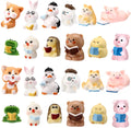 24 Pcs Reading Gifts for Women Mini Resin Animals Book Lovers Book Club Gifts Bookish Weird Tiny Resin Ornaments Animals Figurine for Librarian Readers Teacher Bookstore Workers