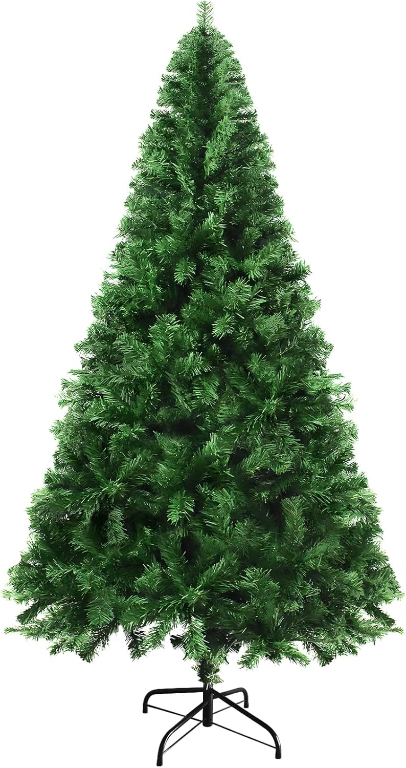 Christmas Tree 4FT - New Artificial Holiday Christmas Pine Tree with 300 PVC Branch Tips, Easy Assembly, Indoor Xmas Full Tree for Office Home Store Party Home Party Decoration Holiday Decor