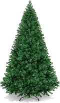 Artificial Christmas Tree, 6ft Premium Unlit Hinged Design, Dense Branches Realistic Holiday Décor w/Easy Assembly, Base