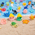 50pcs Mini Ocean Resin Animals Tiny Sea Animals Figurines Marine Miniature Plastic Animals Aquarium Ornaments Decorations for DIY Fish Tank Potted Micro Fairy Garden Dollhouse