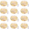 12 Pack LED Fairy Lights Battery Operated String Lights - 7ft 20LED Waterproof Silver Wire Firefly Starry Moon Lights for DIY Crafts Wedding Table Centerpieces Party Bedroom Christmas